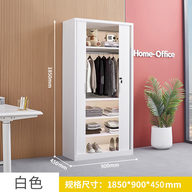 推拉卷帘门柜办公文件柜铁皮柜财务凭证柜钢制书柜阳台储物柜矮柜|undefined