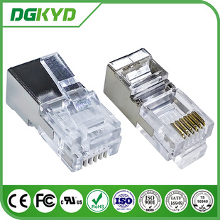 Rj11 Crystal Connector 6P6C Category 5E Rj11 Network Cable Plug Dgkydrj111166F1A1Y1W041