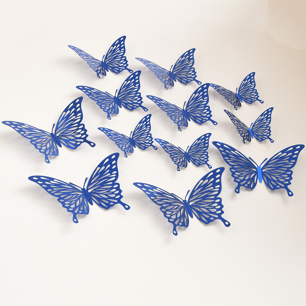 D azul 12 mariposas huecas