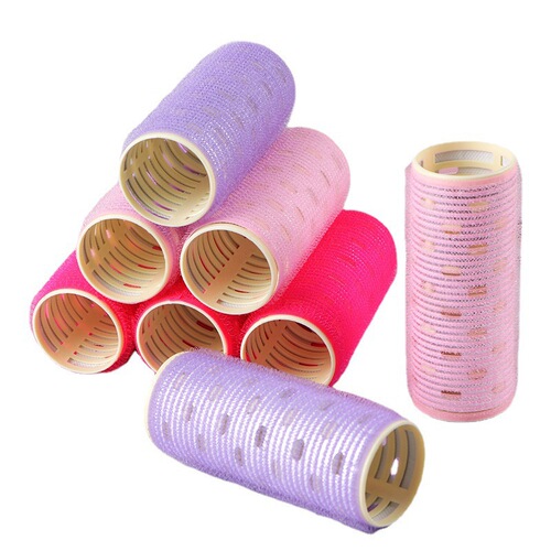 New air eight-character bangs curling barrel self-adhesive artifact lazy hollow plastic curling clip fixed hair roller