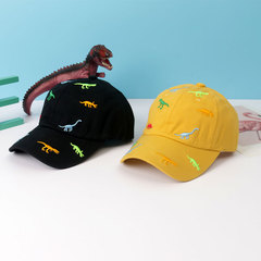 韓版小恐龍刺繡兒童帽子春秋鴨舌帽卡通舒適幼兒寶寶棒球帽2251-1