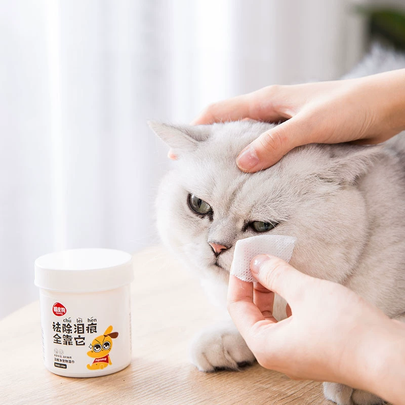 Кошачьи слезы влажные салфетки 120 таблеток Teddy Bear Dog Универсальные средства для чистки глаз домашних животных оптом влажные салфетки