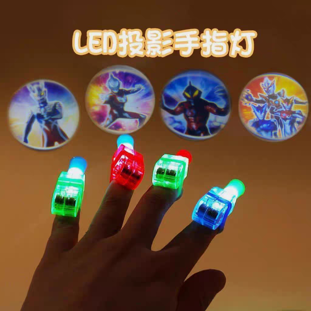 Led luz de dedo atmósfera prop luminoso Sashimi luz concierto bungee luces nocturnas juguetes de proyección de anillo luz