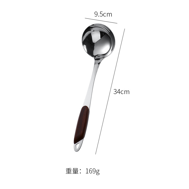 ステンレス家庭用調理器具木目柄断熱キッチン炒め鍋シャベル料理シャベルスプーンセット卸売り|undefined
