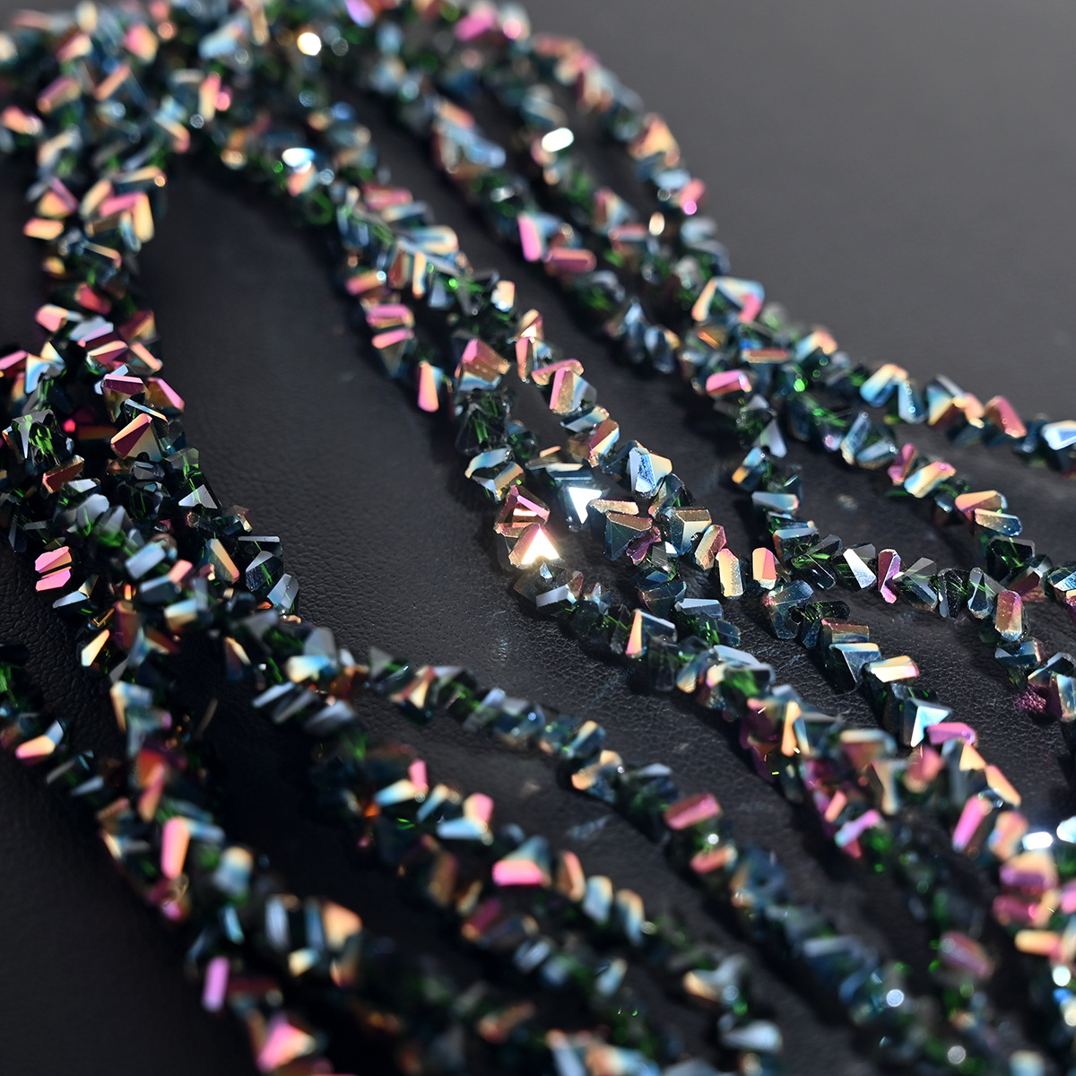 Collar de perlas de cristal de diamante de cristal triangular de 4 mm collar de perlas sueltas de bricolaje artesanal accesorios de ropa accesorios de cadena de teléfono móvil accesorios de cadena de teléfono móvil image 13