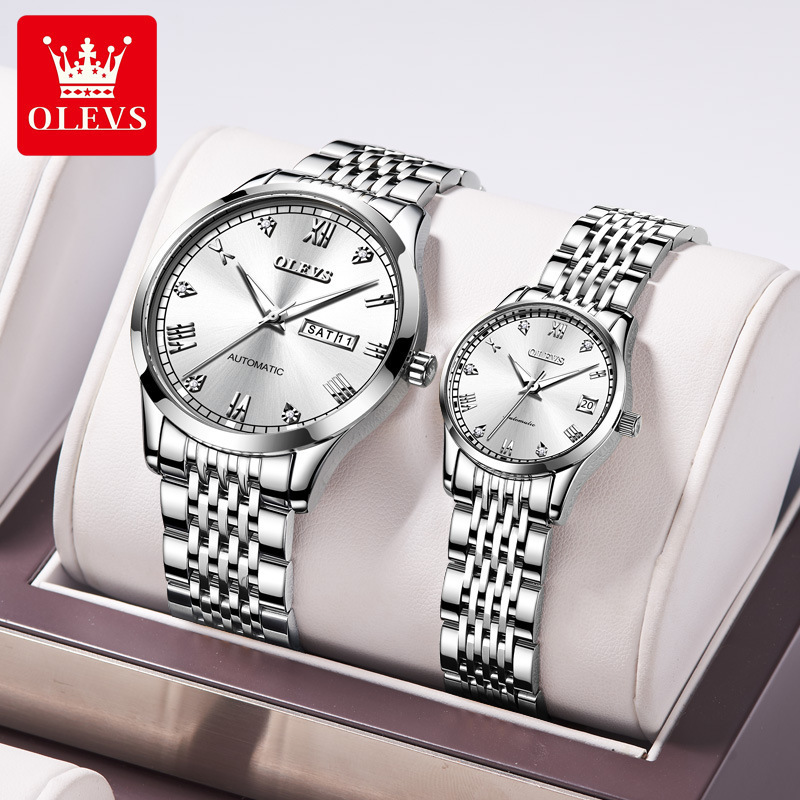 Swiss authentic gin wave magnificent couple watch a pair of mechanical watch luminous waterproof steel men's watch Sot-Tian women watch