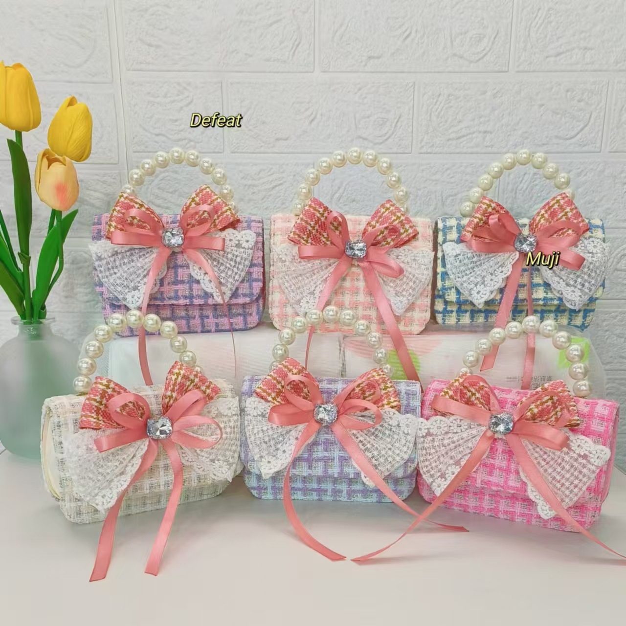 Bolso de perlas bolso de arco princesa bolso de cadena KT gato bolso de hombro pequeña niña bolso de mochila accesorios