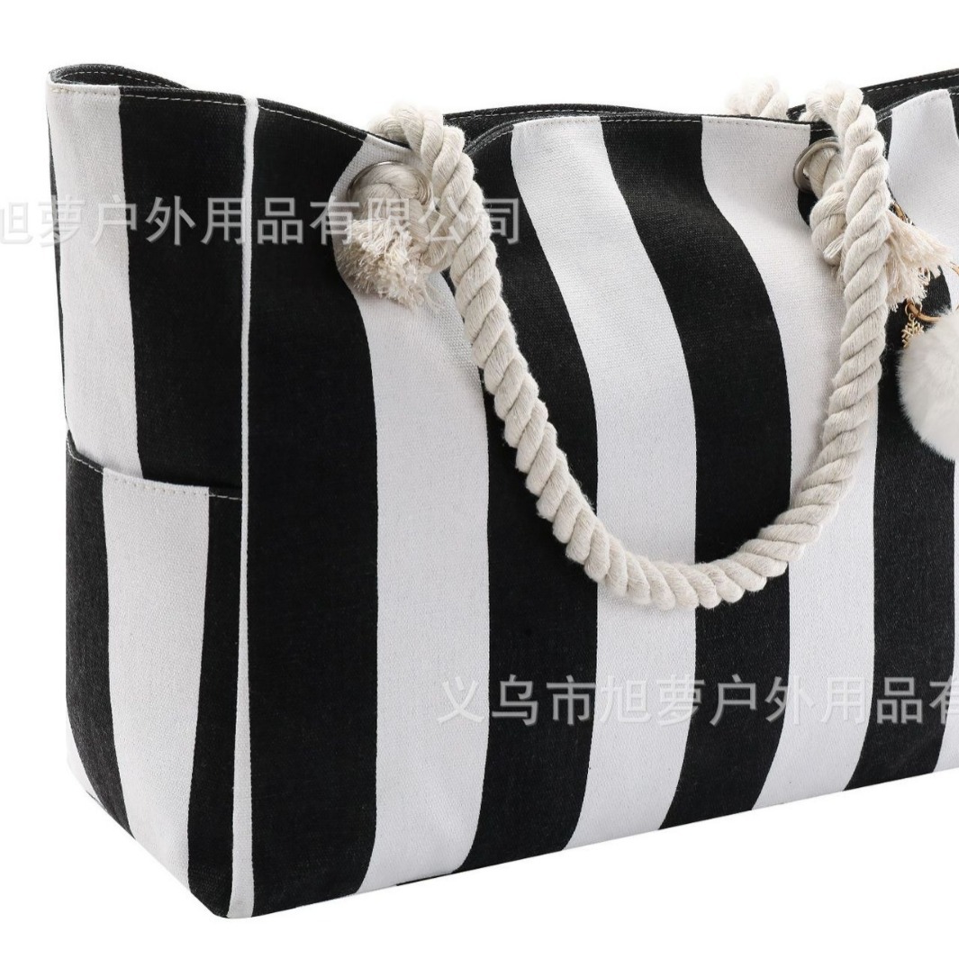 아마존 인기 토트백 네이비 블루 앵커 캔버스 다기능 핸드백 여행 비치백 여성 가방