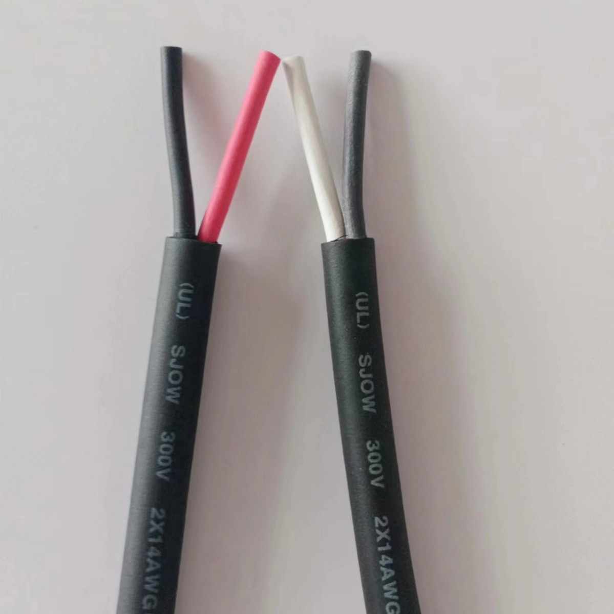 喷泉射灯长条灯橡胶线SJOW2*14AWG户外耐寒电源线