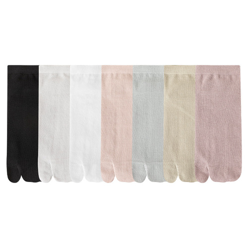 Women's short toe socks, summer thin cotton trendy two-toe socks, deodorant and sweat-absorbent low-top thumb two-toe socks, spring and autumn style