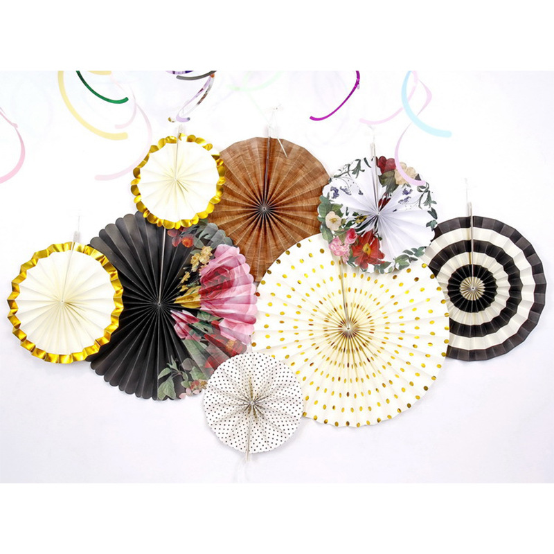 Sencillo abanico de papel flor fondo decorativo pared DIY centro comercial tienda apertura Fondo diseño cumpleaños fiesta decoración suministros