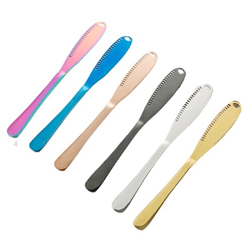 Amazon Cross-Border 430 Stainless Steel Butter Knife Cheese Wheel Butter Knife Bread Jam Baking Cow Scraper