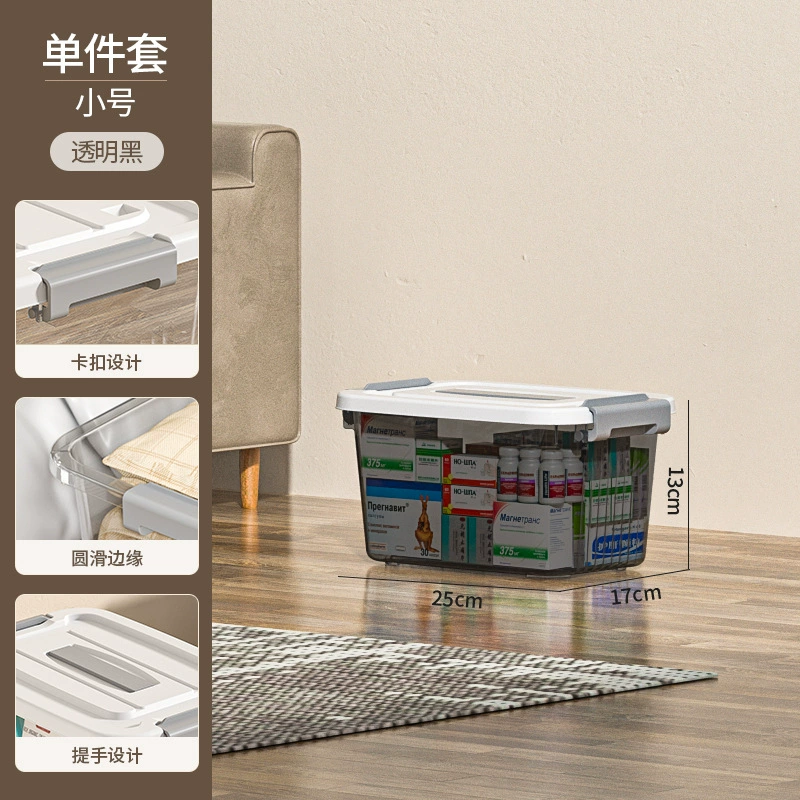Storage Box, Extra Large Transparent Plastic, Thick Reinforced Walls, Stackable with Wheels