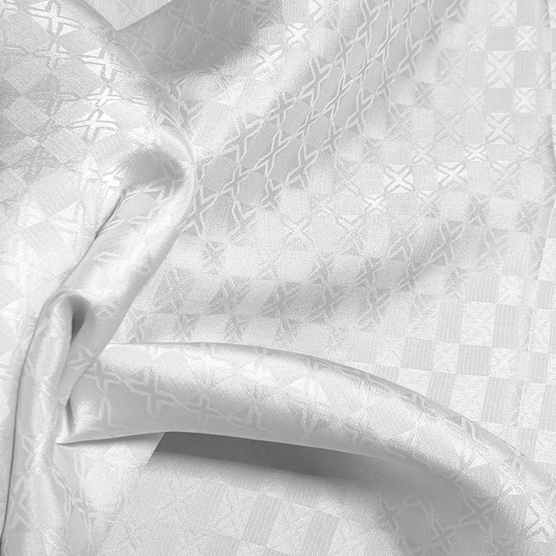 Estrella de cuatro puntas seda seda seda de alta calidad tela jacquard satén brillante vestido casual vestido chino cheongsam tela