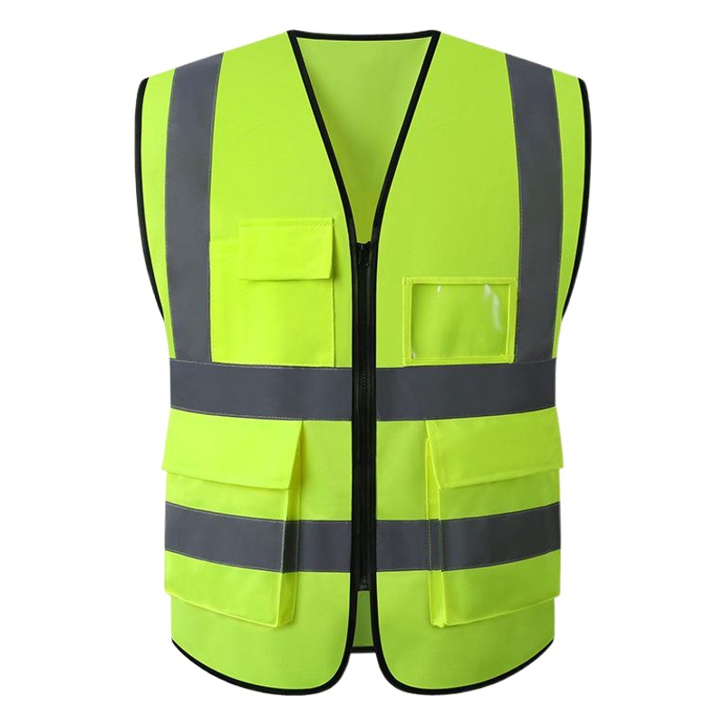 Yi'an chaleco reflectante tráfico equitación ropa de seguridad edificio saneamiento chaleco reflectante multi-Bolsillo ropa reflectante ropa de advertencia