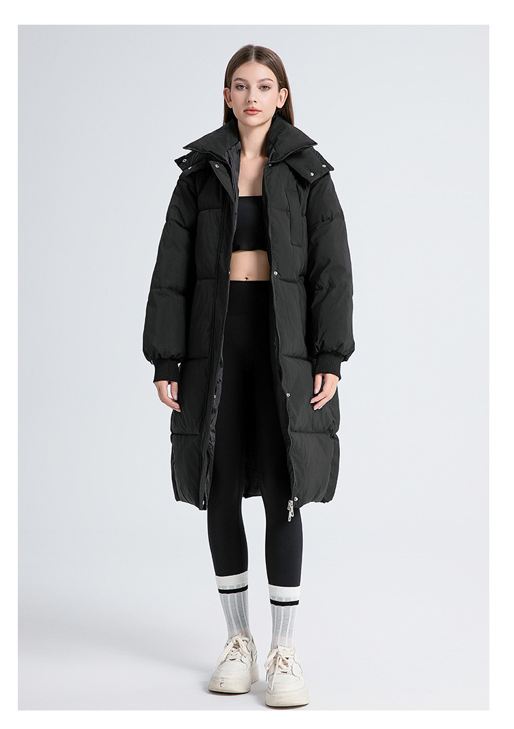 Women's Long Padded Coat Oversized Hooded Parka For Winter_voghion.com