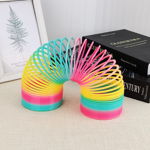Large Rainbow Hoop Street Stall Hot Selling Toys Wholesale Kidsren's Spring Hoop Play Magic Hula Hoop 8.7*15cm Cross-Border