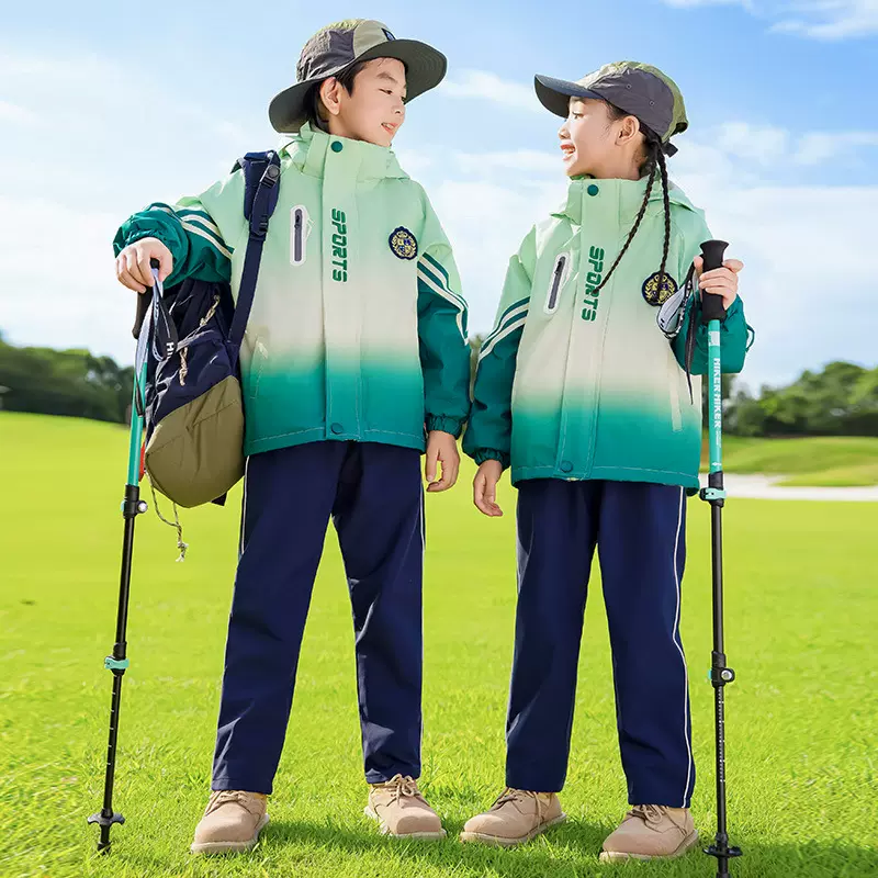 小学生班服三件套春秋装运动服一年级校服冲锋衣老师幼儿园入园服