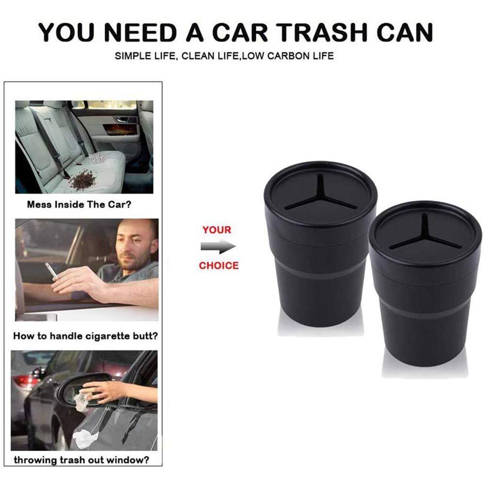 Multi-functional car mini dustbin with lid desktop storage ashtray storage box car cup holder trash can
