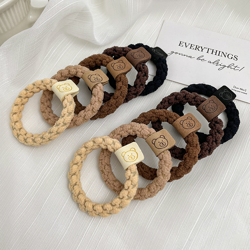 Cuerda para el cabello de alta elasticidad y duradera, banda de goma para atar el cabello para mujeres, celebridad de Internet 2024, nueva cuerda para el cabello simple, lazo para el cabello