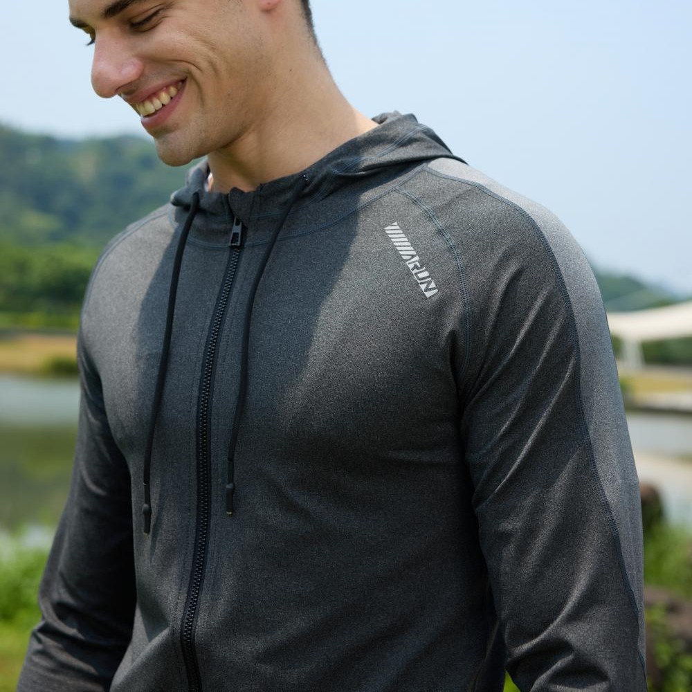 Otoño nuevo estilo deportes al aire libre fitness correr pesca ciclismo senderismo chaqueta con capucha deportes hombres transpirables de secado rápido