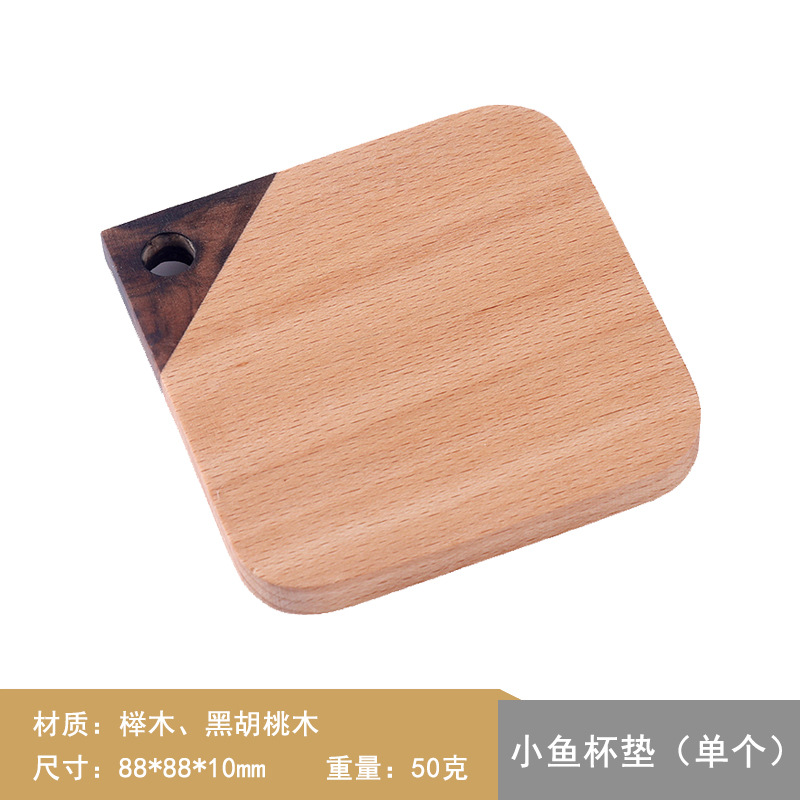 Posavasos de té Madera Diy Kung Fu Tea Dibujos animados Posavasos de animales de madera Posavasos de café Almohadilla de aislamiento de madera Madera maciza