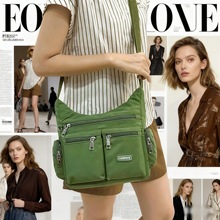 新款女士包 休闲单肩斜挎布包多口袋包包春季款女百搭