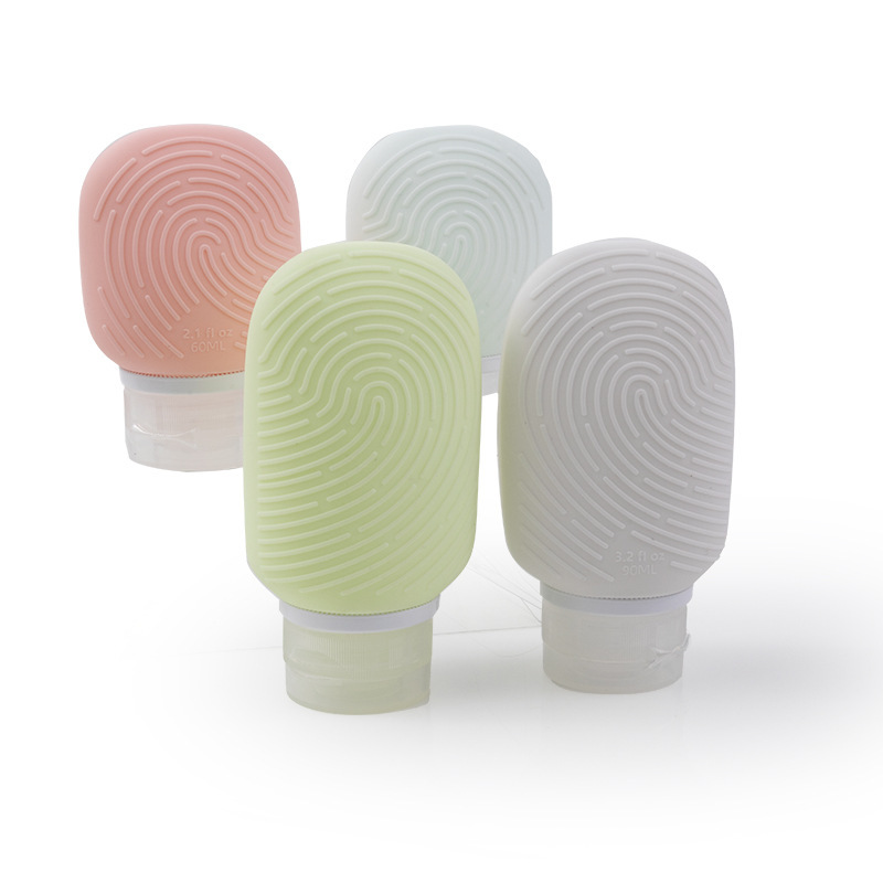 指纹型收纳瓶 户外旅行沐浴露洗发水化妆品小样瓶 硅胶指纹分装瓶