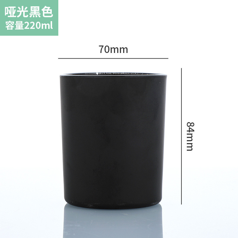 Multi-especificación vidrio vela taza aromaterapia vela tarro vacío taza Hotel fragancia vela titular impresión aerosol color frasco de vidrio