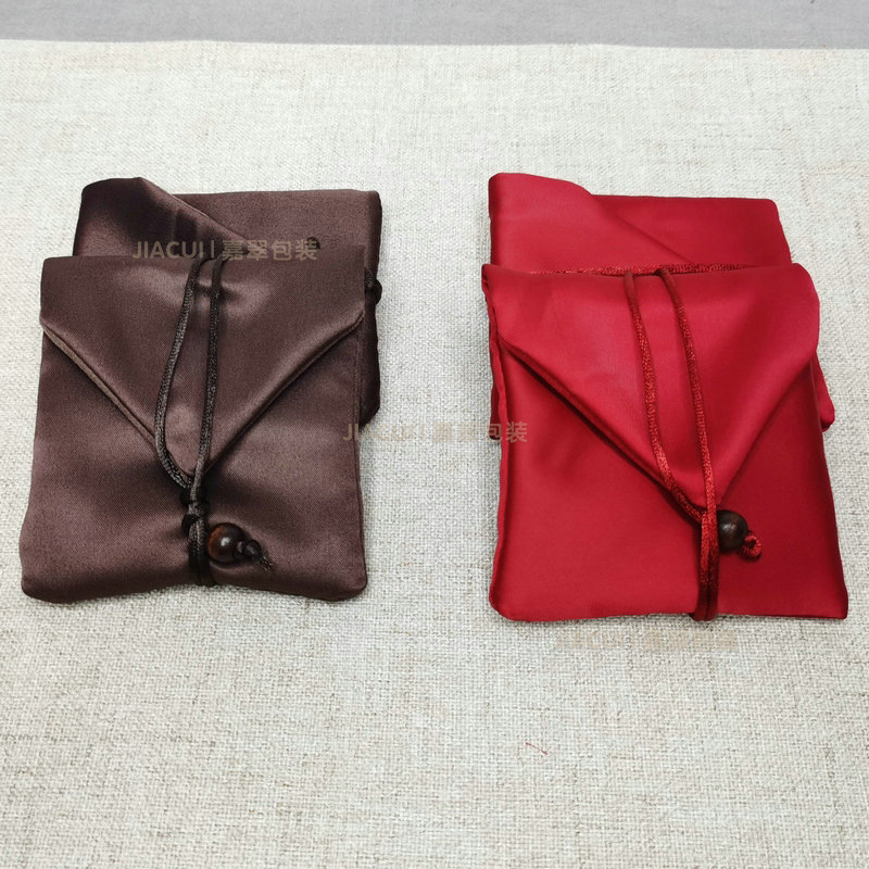 优质古法传承黄金手镯收纳袋佛珠手串文玩珠宝饰品双层小绒布袋子