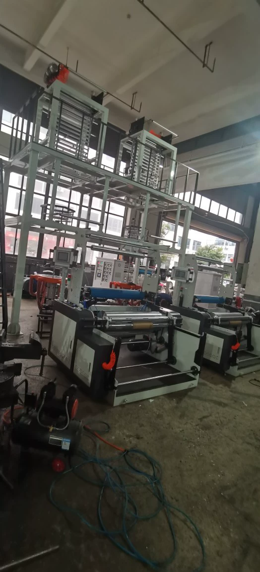 Трехслойная экструзированная высокоскоростная автоматическая машина для выдувания рулонов, скоростная машина для выдувания пленки с автоматическим рулоном для экспресс-сумки,