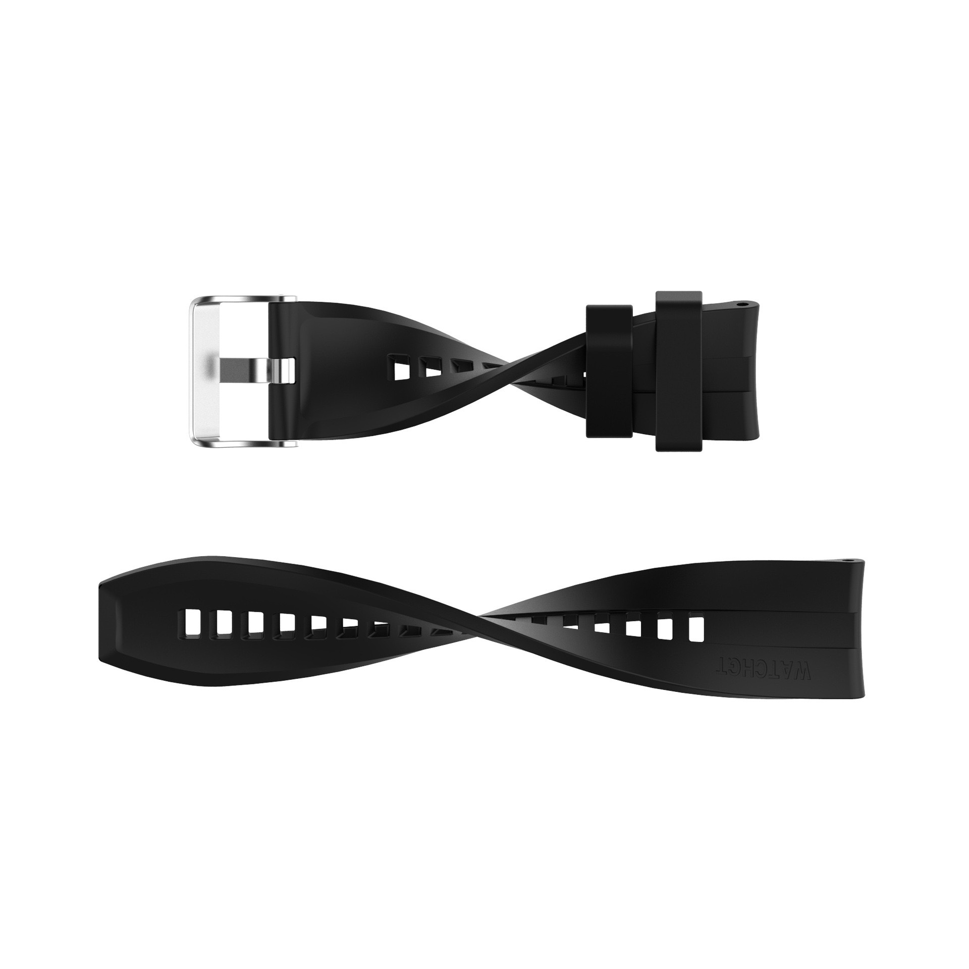 Suitable for Huawei Watch gt2 silicone strap, sporty couple style flat-head strap, universal gt3 watch strap undefined