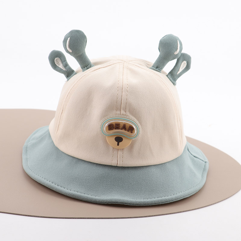 Sombrero para bebés primavera y otoño estilo coreano super lindo corno de ciervo niño sombrero primavera delgado sombrero de pescador para niños