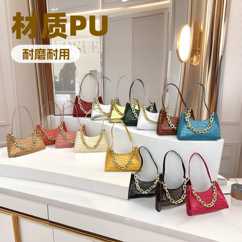 Bolso de axila con patrón de cocodrilo 2025 nuevo bolso de comercio exterior del sudeste asiático bolso de cercanías bolso de hombro de todo fósforo de moda femenina