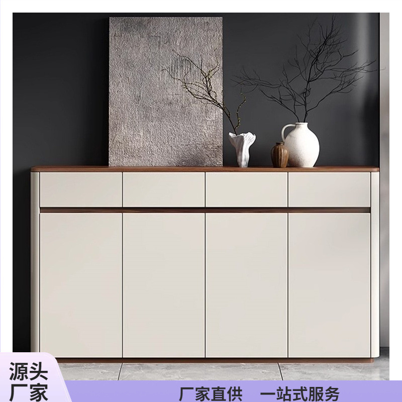 Solid Wood Shoe Cabinet for Home Entrance, Living Room, Wall-Mounted, Large-Capacity Entrance Cabinet, Multi-Layer Storage Shoe Rack Storage Cabinet Outside the Corridor