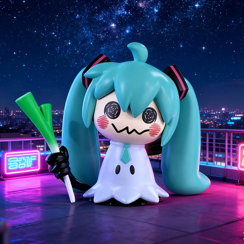 Мини-фигурка Hatsune Miku Q version, 7 см, с голосовым эффектом, милый подарок