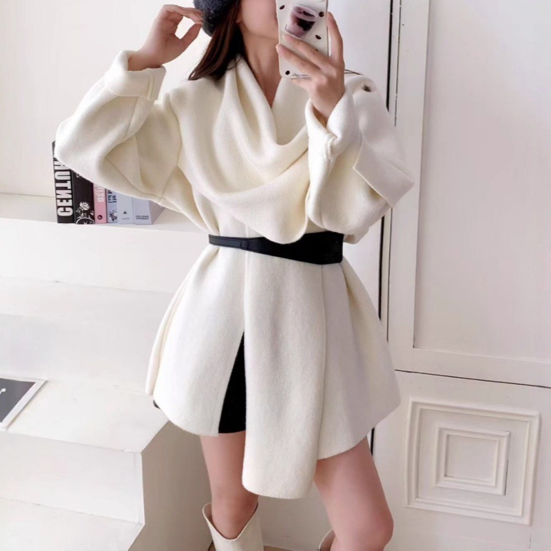 松弛感围巾领针织毛衣女秋冬新款时尚气质穿搭高级感跨境女装上衣|undefined