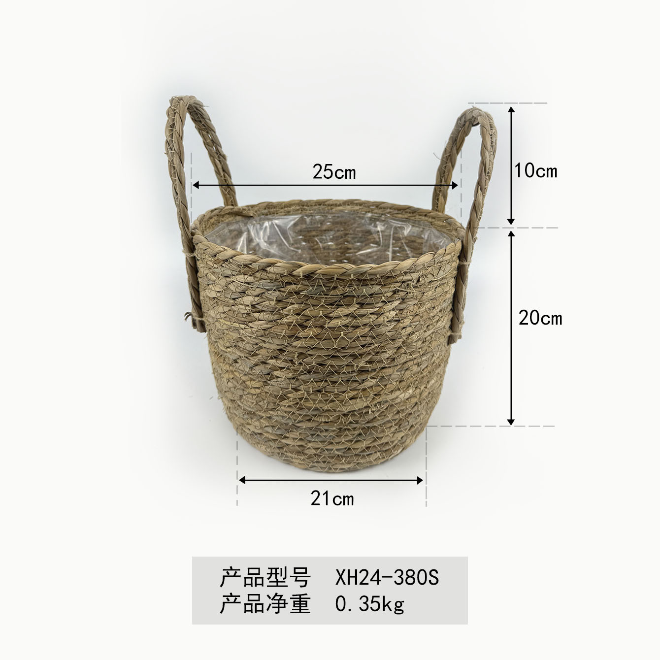 Cestas de tejido de cuerda de paja plantas de interior plantas de plantación verde de suelo ornamentos de maceta decorativa portátil para el hogar canasta con forro