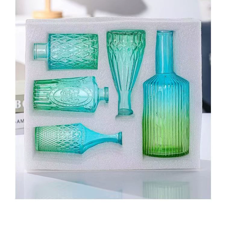 Трансграничные рельефные цветные стеклянные лавовые бутылки набор гидропонных цветов бутылки бутылки для воды растения для гостиной декоративные украшения