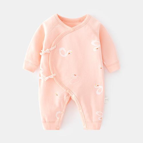 Newborn boneless jumpsuit, baby pure cotton harem spring and autumn newborn monk clothing, rompers, male and female baby inner clothes