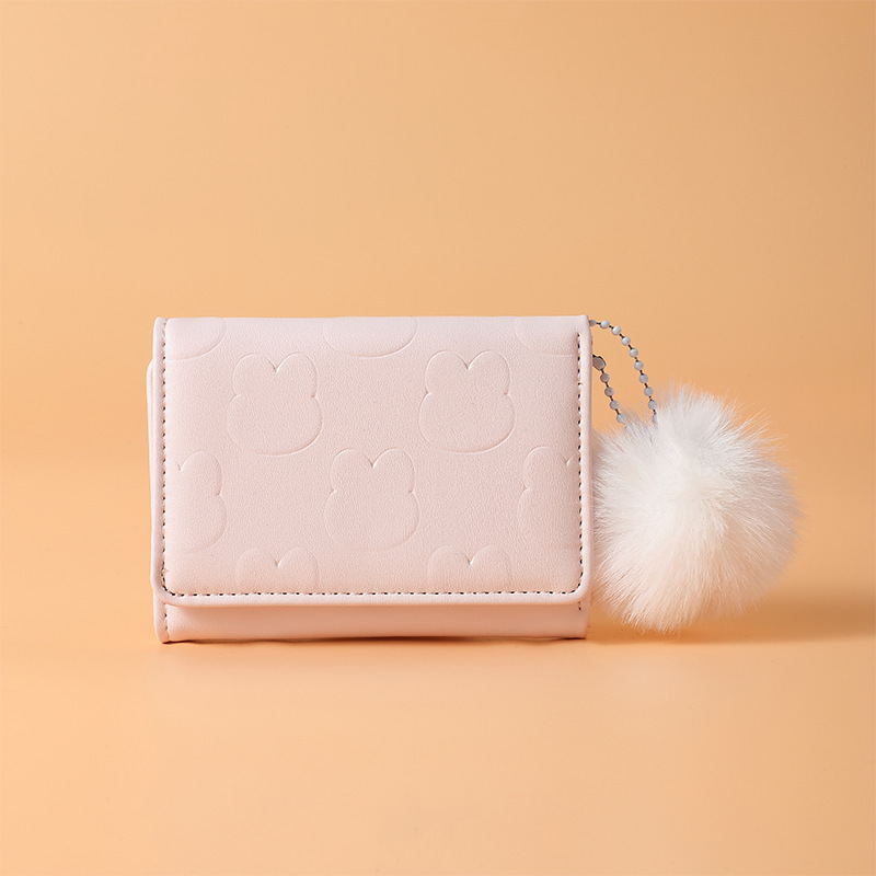 Monedero pequeño Tulip~ins, estilo retro simple, monedero compacto y exquisito para mujer, monedero para estudiantes, fresco y dulce