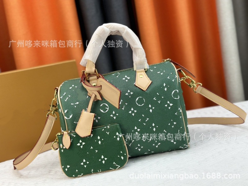 跨境货源单肩时尚百搭子母包枕头包休闲新款斜挎波士顿包|undefined