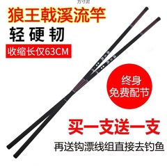Fishing Rod Casting Rod Ultra Lightweight Ultra Strong Short Section Stream Fishing Rod for Crucian Carp and Carp, Beginner and Children Fishing Rod
