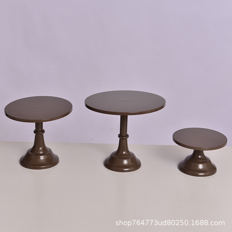 Juego de Bandejas para Postres de 3 Piezas en Hierro Forjado para Eventos