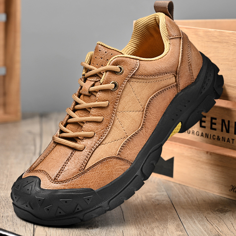 Zapatos transfronterizos de gran tamaño para hombres al aire libre 2024 otoño e invierno nuevos zapatos deportivos casuales Baotou suela gruesa zapatos de senderismo antideslizantes transpirables