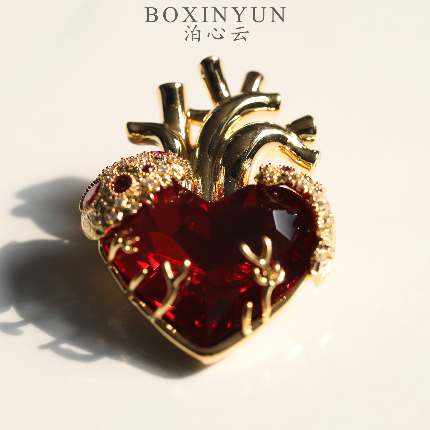 Buxinyun Customized Original Design Heart Brooch High-End Exquisite Valentine's Day Birthday Gift Brooch Pendant