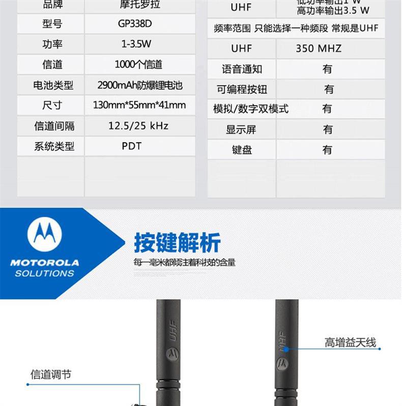 GP338D+ digital explosion-proof handheld radio for oil fields and chemical plants