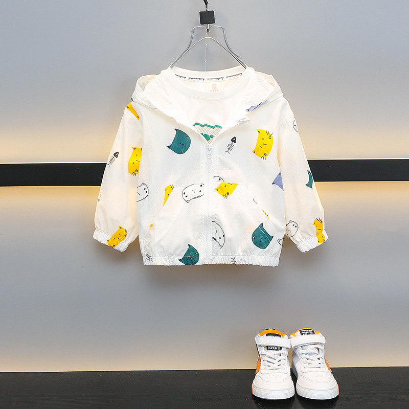 Children's Sun Protection Suit for Boys and Girls, UV Protection Baby Ice Silk Breathable Sun Protective Coat, 2024 New Summer Jacket