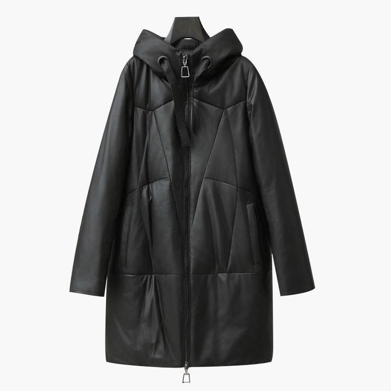 Women's Clothing leather down jacket white duck down autumn and winter new style Haining fur coat thickened warm and high end_voghion.com