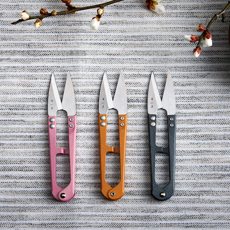 张小泉【单个】绣花剪不锈钢纱剪美工剪刀(型号:TB-448S)蓝色